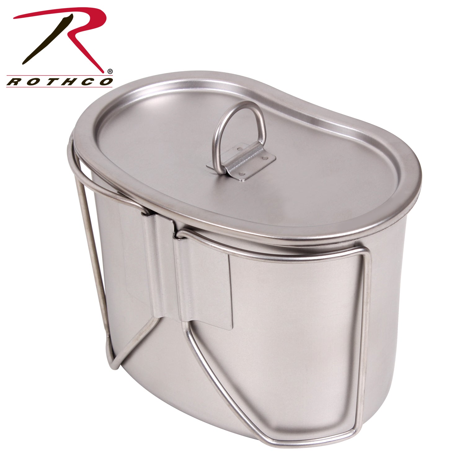 Rothco Stainless Steel Canteen Cup and Cover Set - Durable Camping and Outdoor Cookware