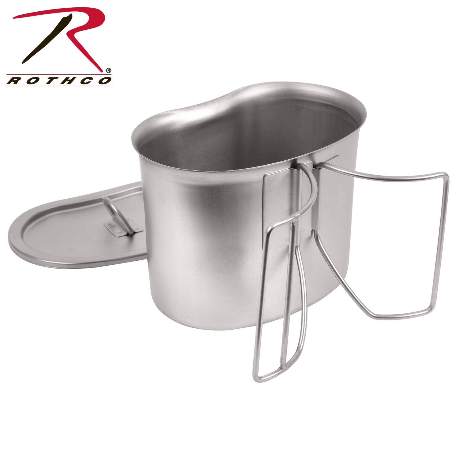 Rothco Stainless Steel Canteen Cup and Cover Set - Durable Camping and Outdoor Cookware