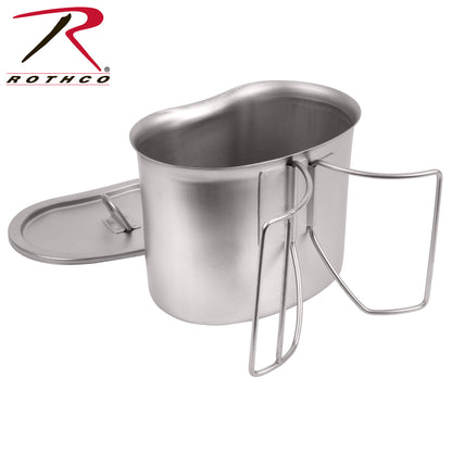 Rothco Stainless Steel Canteen Cup and Cover Set - Durable Camping and Outdoor Cookware