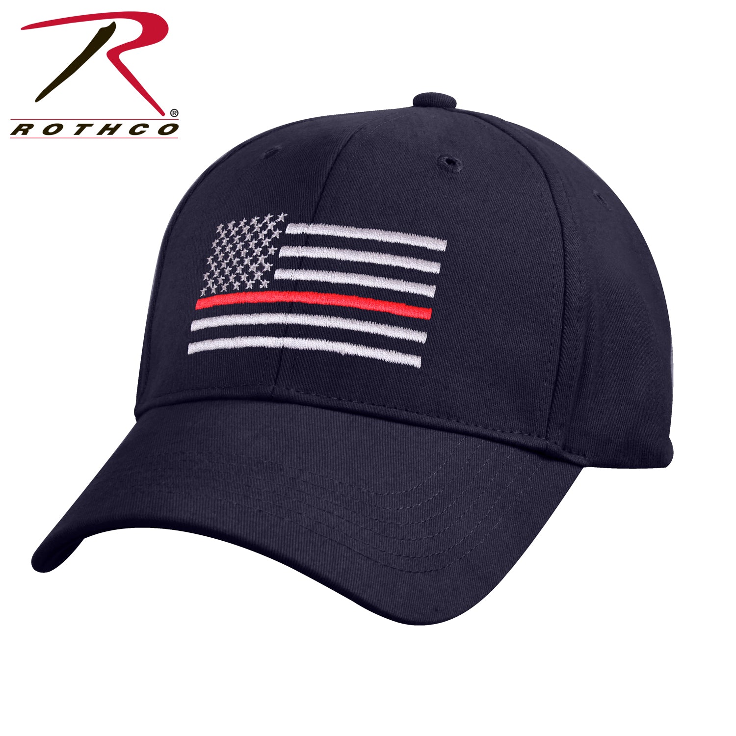 Rothco Thin Red Line Flag Low Profile Cap Navy Blue - Support Firefighters and First Responders