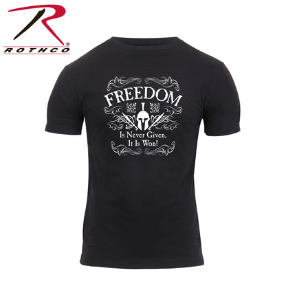 Rothco Athletic Fit Freedom T-Shirt Size Large – Comfortable Cotton-Poly Blend with Patriotic Graphic