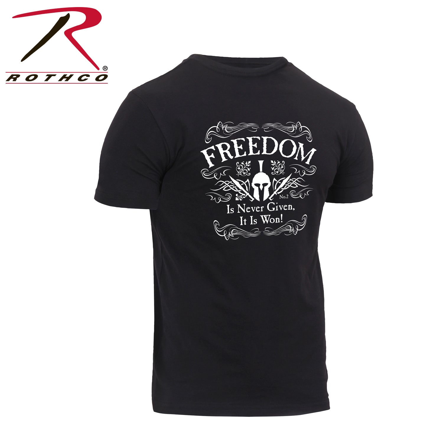 Rothco Athletic Fit Freedom T-Shirt Size Large – Comfortable Cotton-Poly Blend with Patriotic Graphic