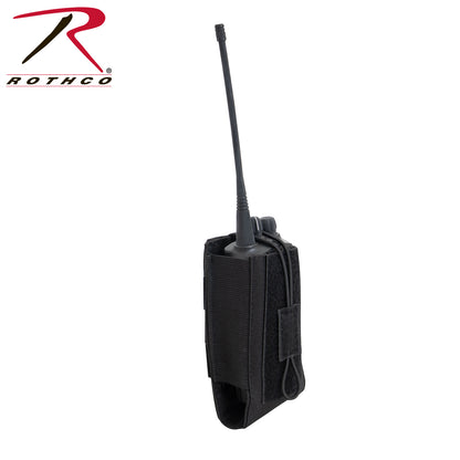 Rothco MOLLE Universal Radio Pouch Black - Versatile Tactical Radio Case