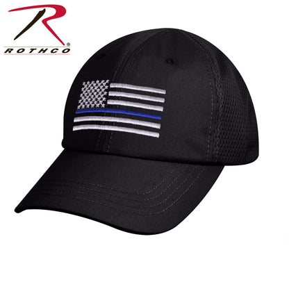 Rothco Tactical Mesh Back Cap with Thin Blue Line Flag - Support Law Enforcement in Comfort