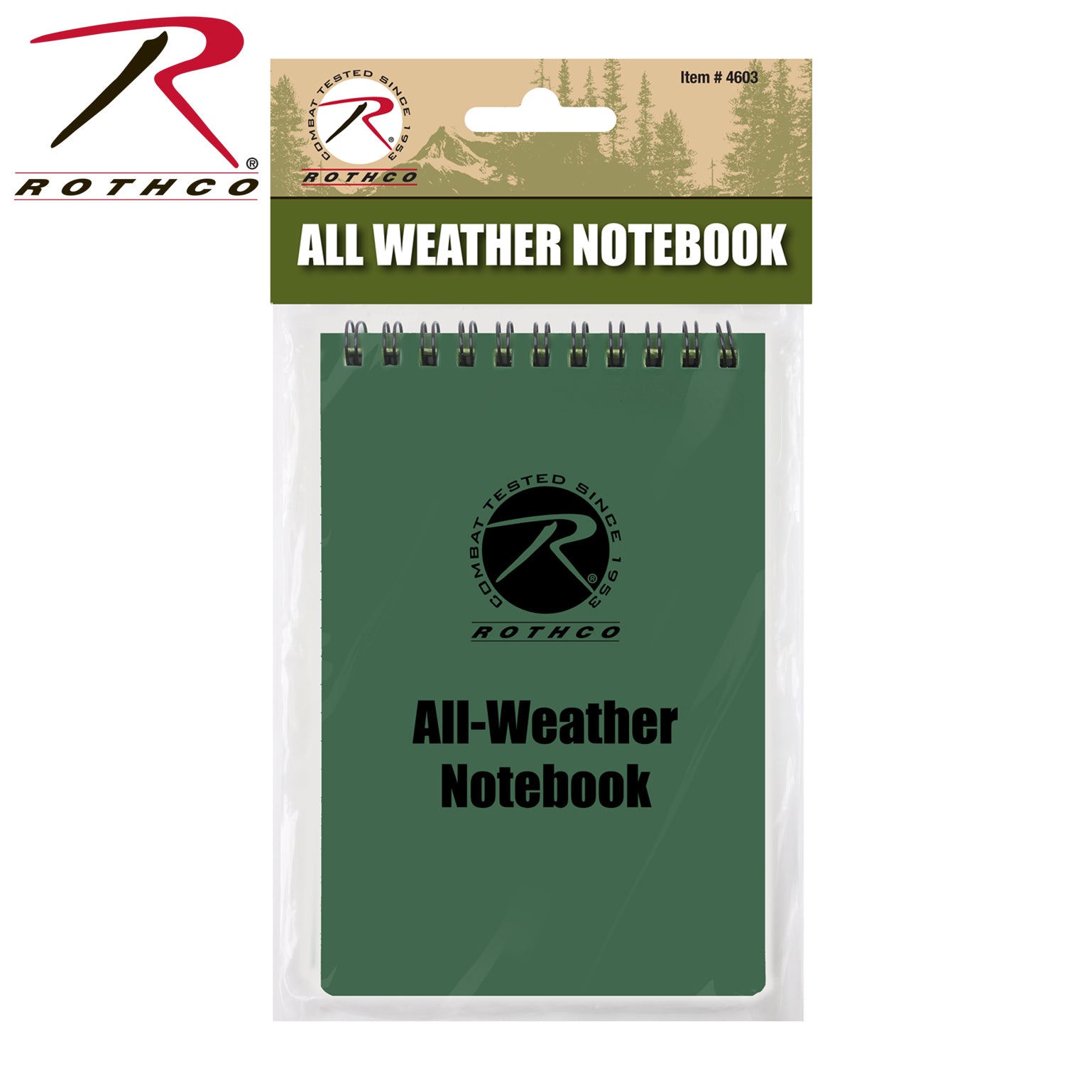 Rothco All-Weather Waterproof Notebook Olive Drab 4 x 6 Inches