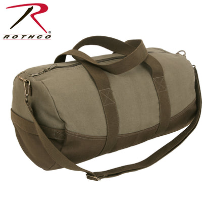 Rothco Two-Tone Canvas Duffle Bag with Brown Bottom – Durable 19-Inch Travel and Gym Bag