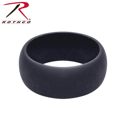 Rothco Silicone Ring Black, Size 8 – Durable Medical-Grade Silicone Wedding Band for Professionals