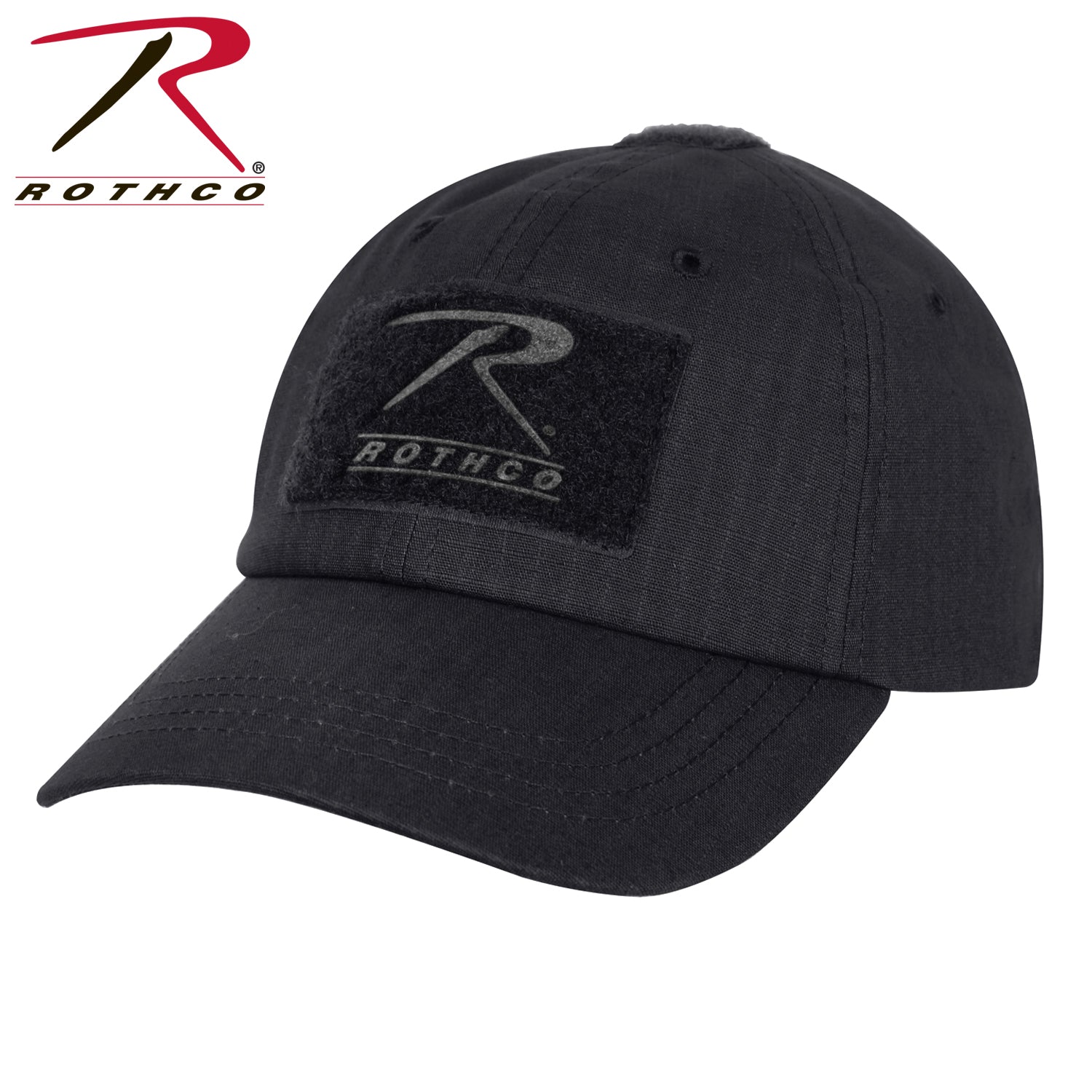 Rothco Rip Stop Operator Tactical Cap Black - Durable Military-Style Baseball Hat with Adjustable Fit