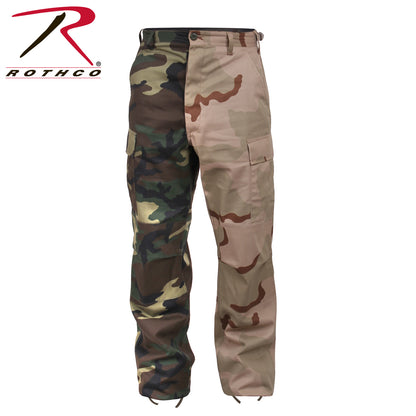 Rothco Two-Tone Camo BDU Pants Size XL - Durable Poly/Cotton Twill Military-Style Cargo Pants