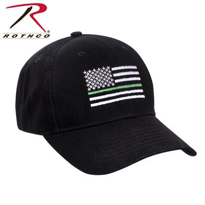 Rothco Thin Green Line Flag Low Profile Cap - Support Federal Agents