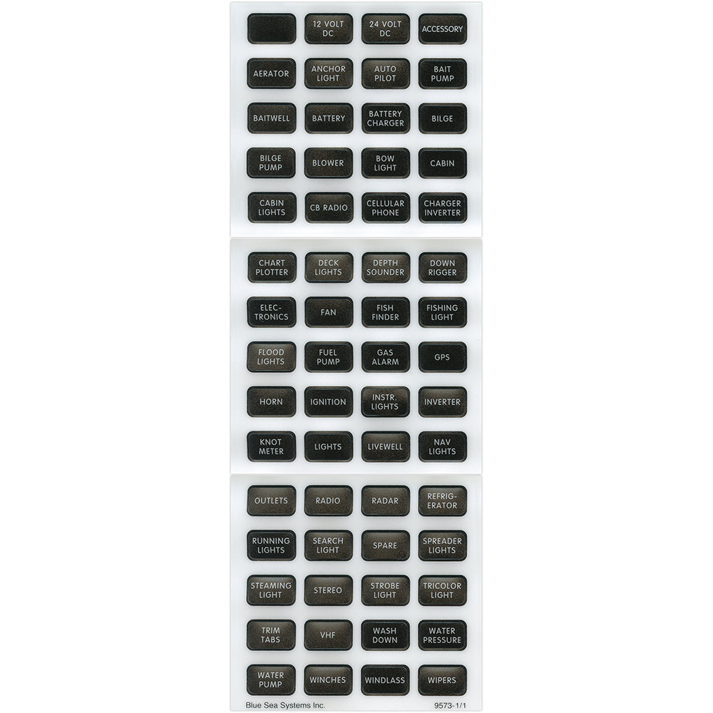 Blue Sea Systems 8214 Small Format Label Kit with 60 Weatherproof Labels