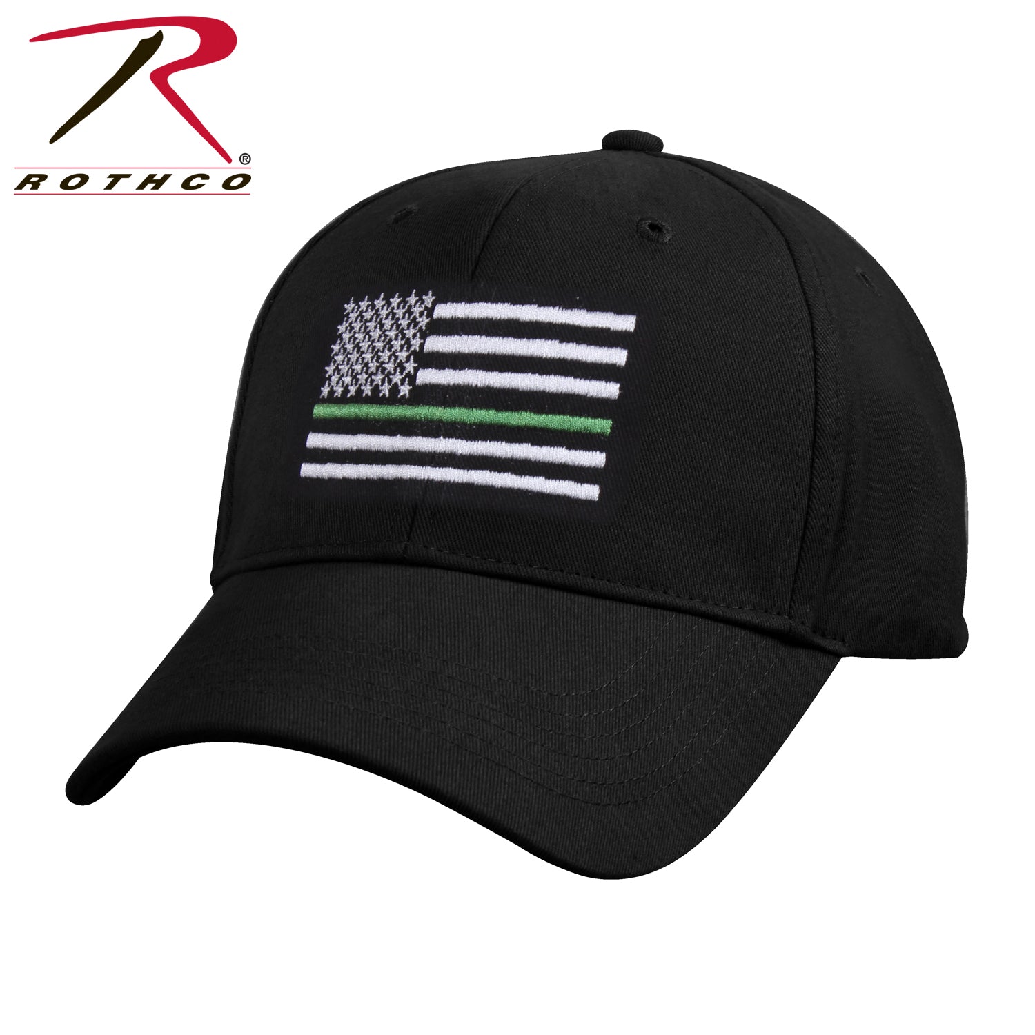 Rothco Thin Green Line Flag Low Profile Cap - Support Federal Agents