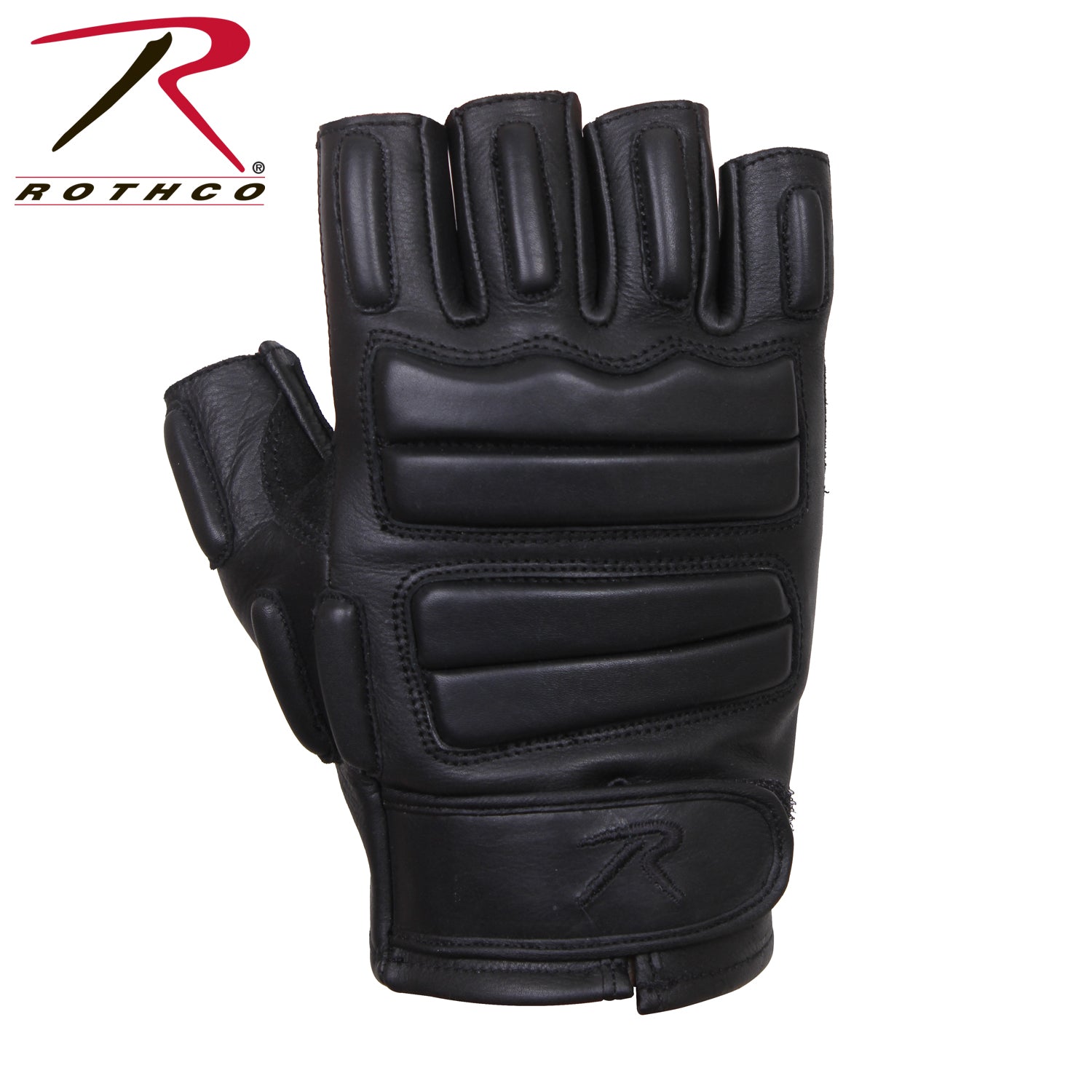 Rothco Fingerless Padded Tactical Gloves Size S - Durable Cowhide Leather with Impact Protection