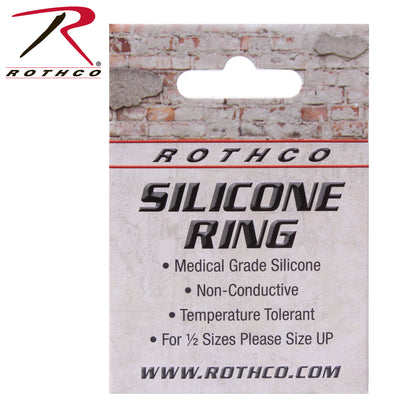 Rothco Silicone Ring Black, Size 10 – Durable Medical-Grade Silicone Wedding Band for Safety and Comfort