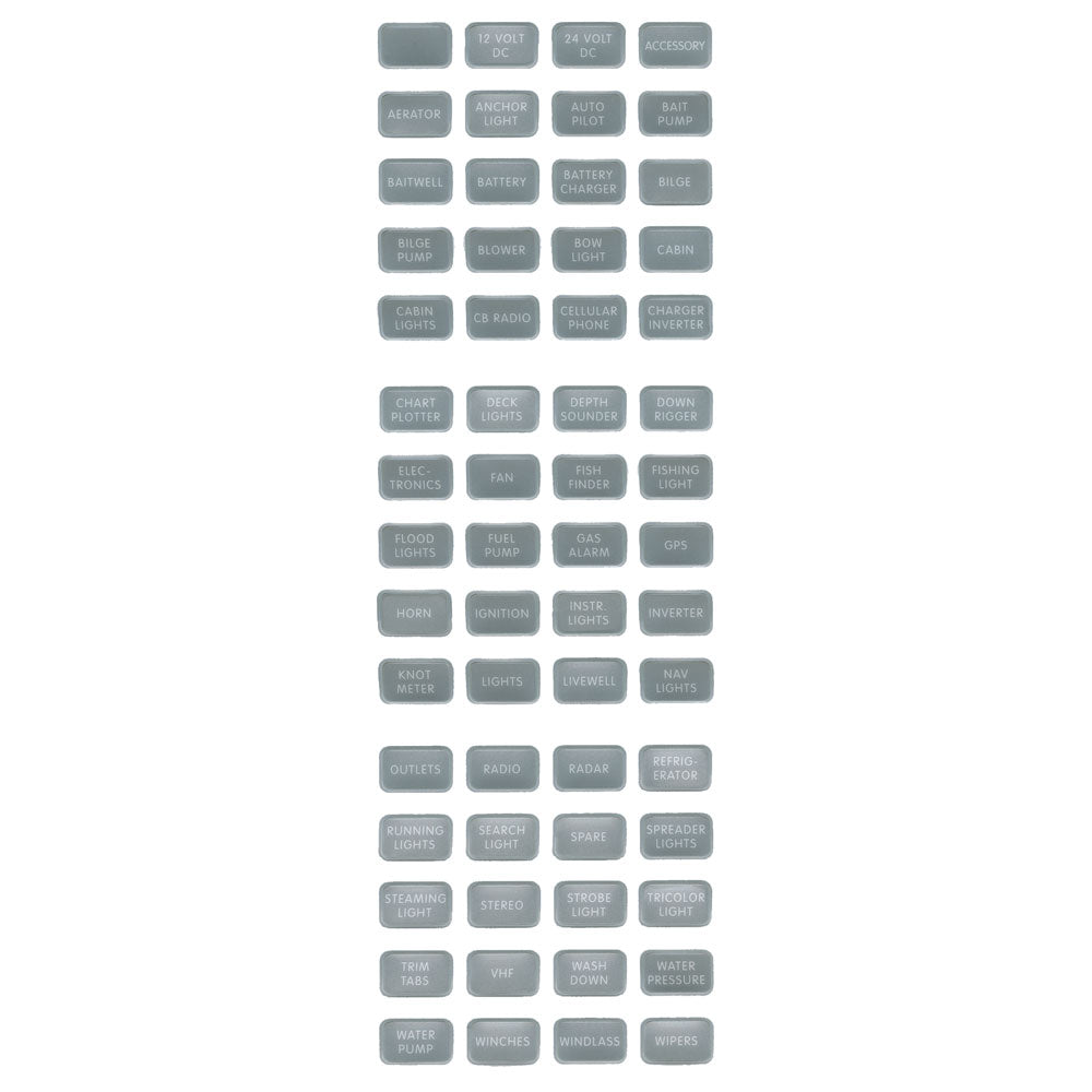 Blue Sea Systems 8217 Small Format Label Kit with 60 Weatherproof Labels