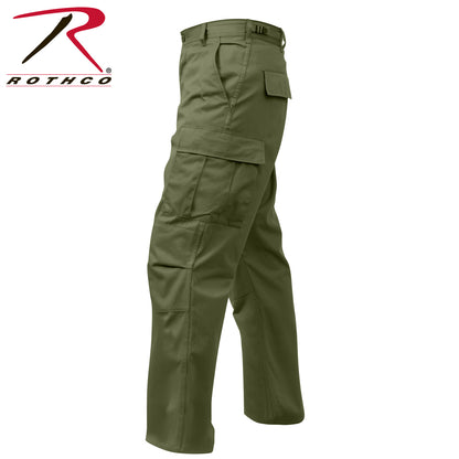 Rothco Relaxed Fit Zipper Fly BDU Pants in Olive Drab – Size Large