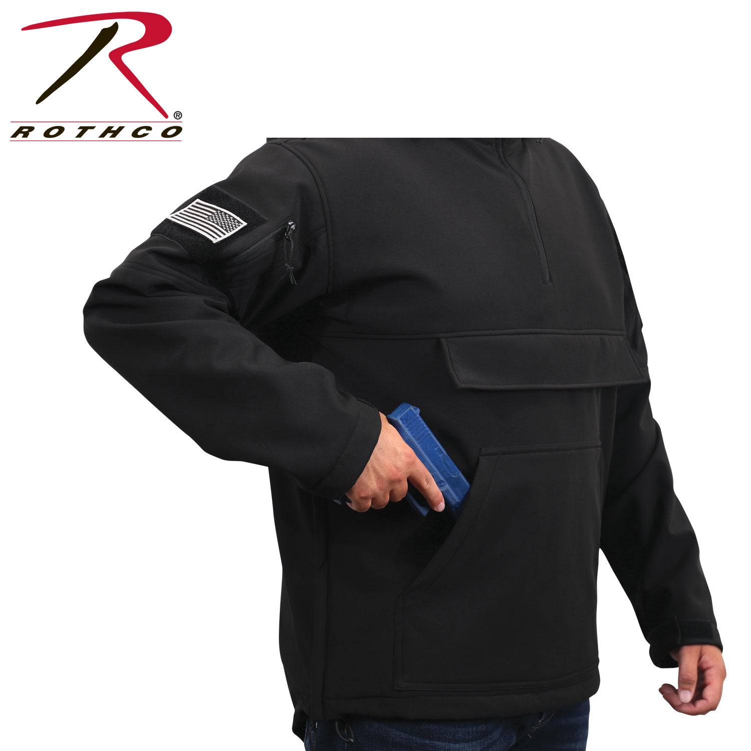 Rothco Concealed Carry Soft Shell Anorak Jacket Size M – Waterproof Tactical Outerwear with Discrete CCW Storage