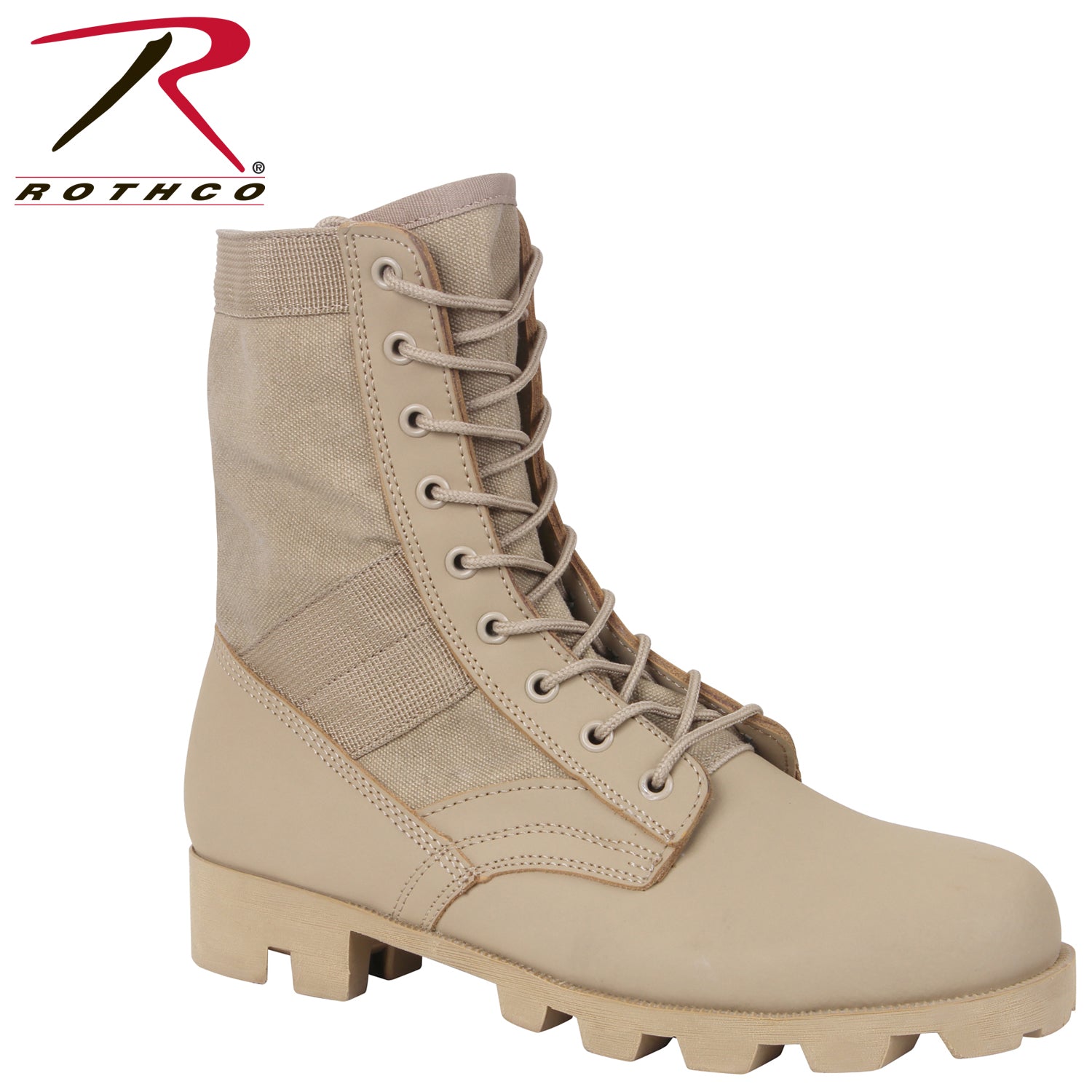 Rothco Jungle Boots - 8 Inch Desert Tan, Size 10, Regular Width