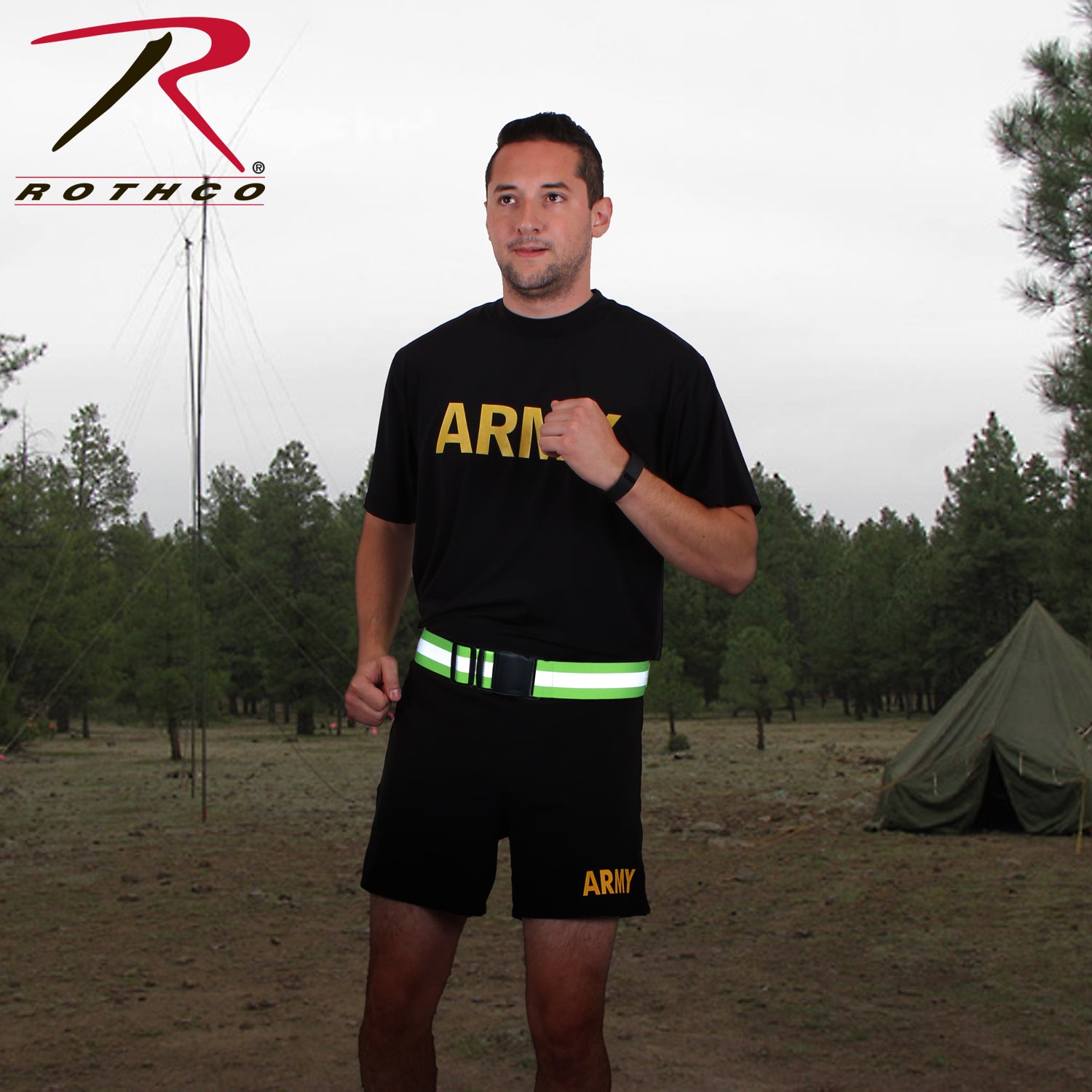 Rothco Reflective Elastic PT Physical Training Belt – 48 Inch, High-Visibility Workout Accessory