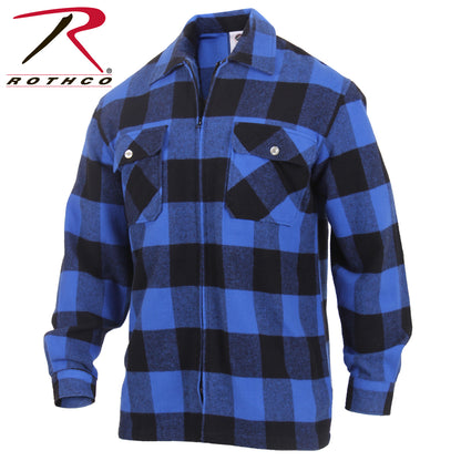 Rothco Concealed Carry Flannel Shirt in Blue Plaid, Size Small