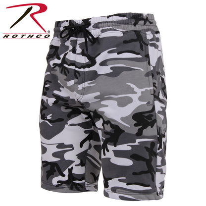 Rothco Camo and Solid Color Sweatshorts City Camo Size M