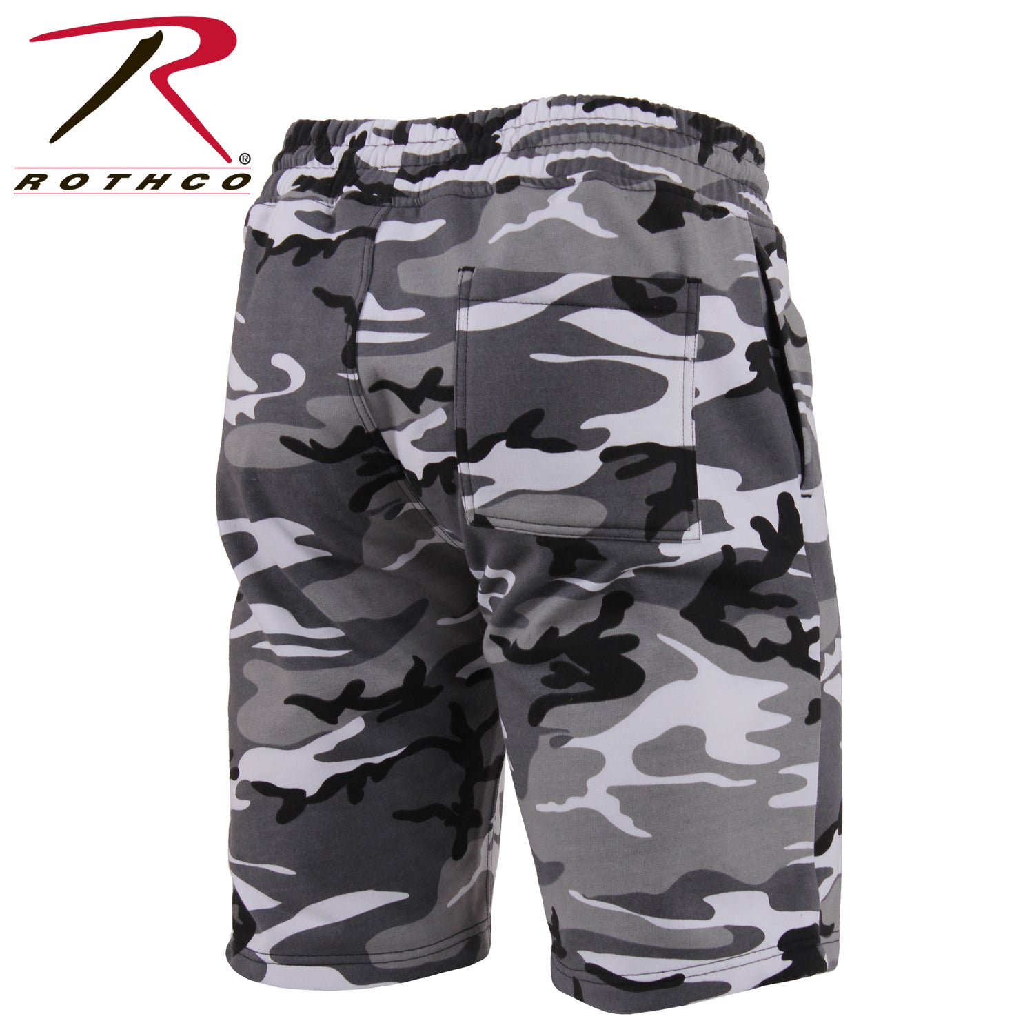 Rothco Camo and Solid Color Sweatshorts City Camo Size M