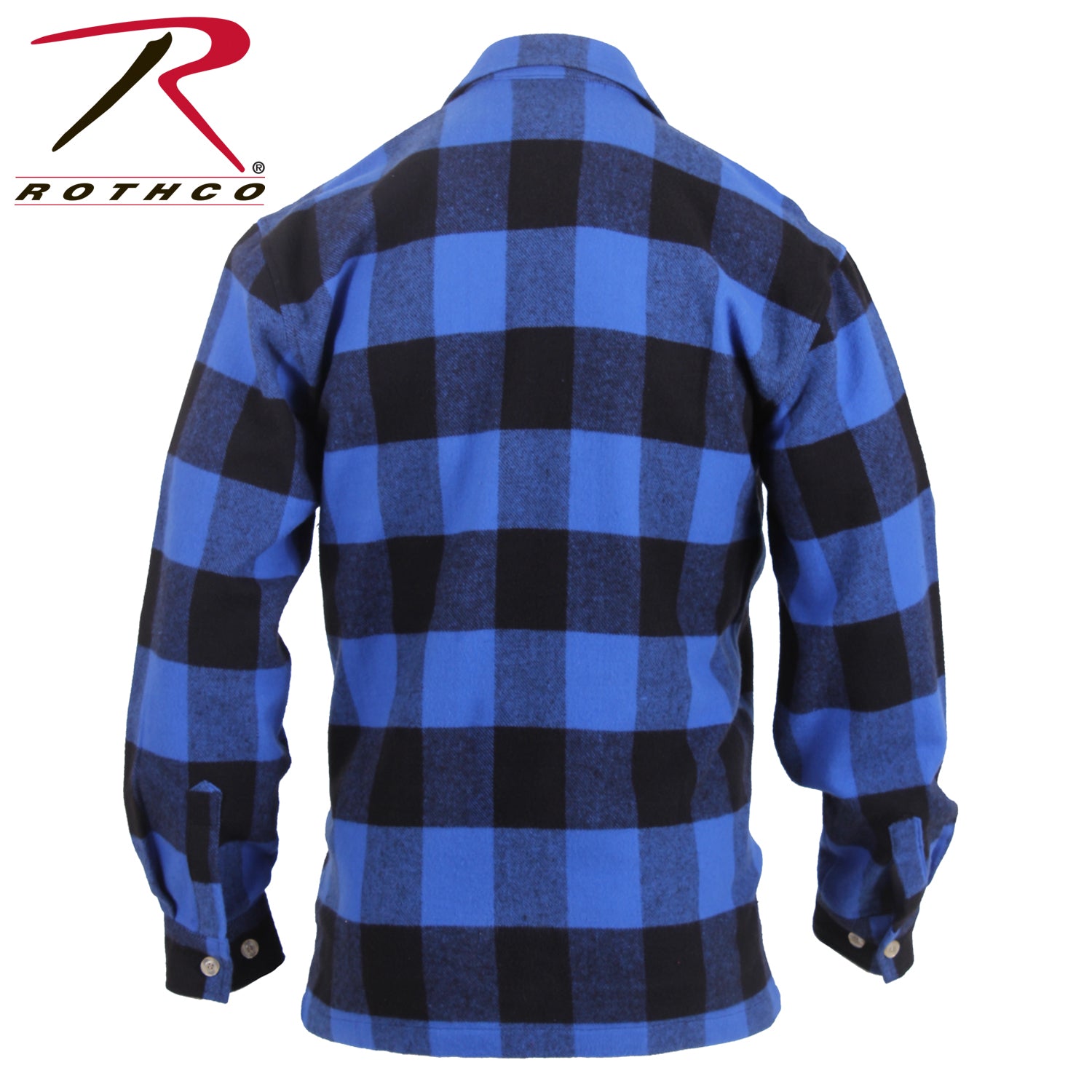 Rothco Concealed Carry Flannel Shirt in Blue Plaid, Size Small