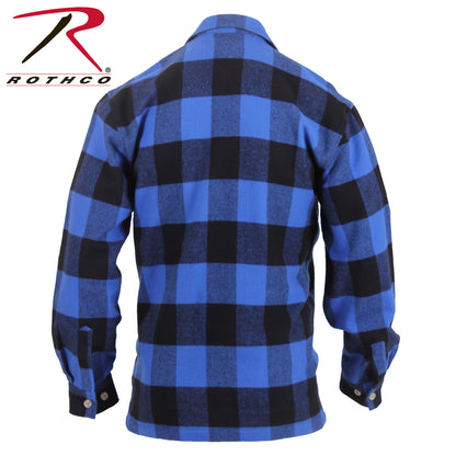 Rothco Concealed Carry Flannel Shirt in Blue Plaid, Size Small