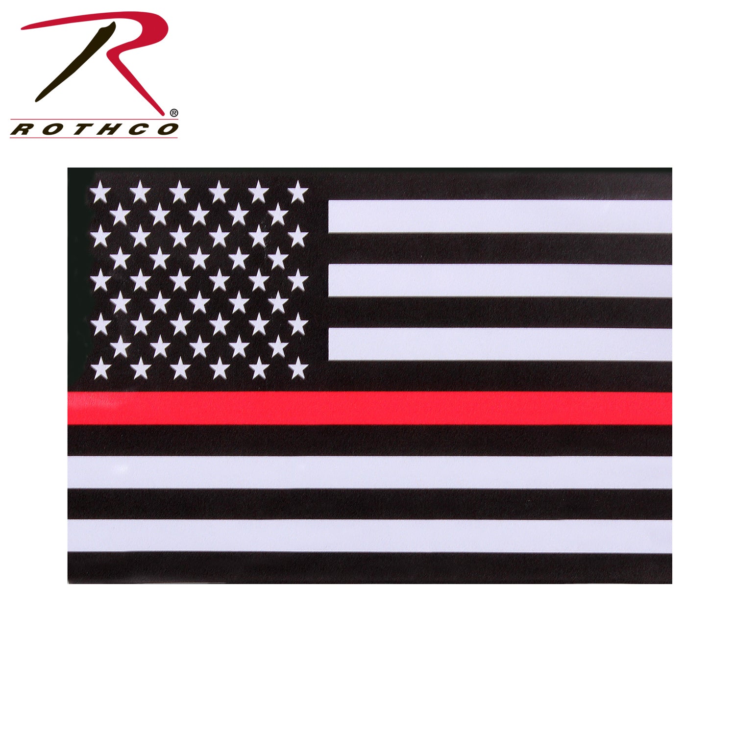 Rothco Thin Red Line Flag Decal - 3 x 4.25 Inches for Firefighter Support