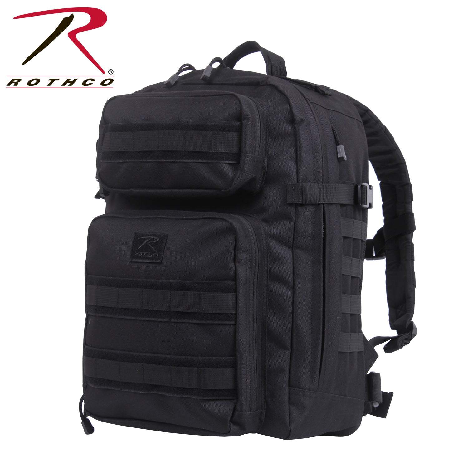 Rothco Fast Mover Tactical Backpack Black - 34L Capacity with MOLLE Webbing and Hydration Compatibility