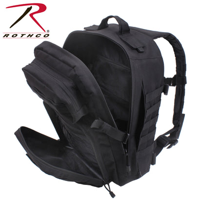 Rothco Fast Mover Tactical Backpack Black - 34L Capacity with MOLLE Webbing and Hydration Compatibility