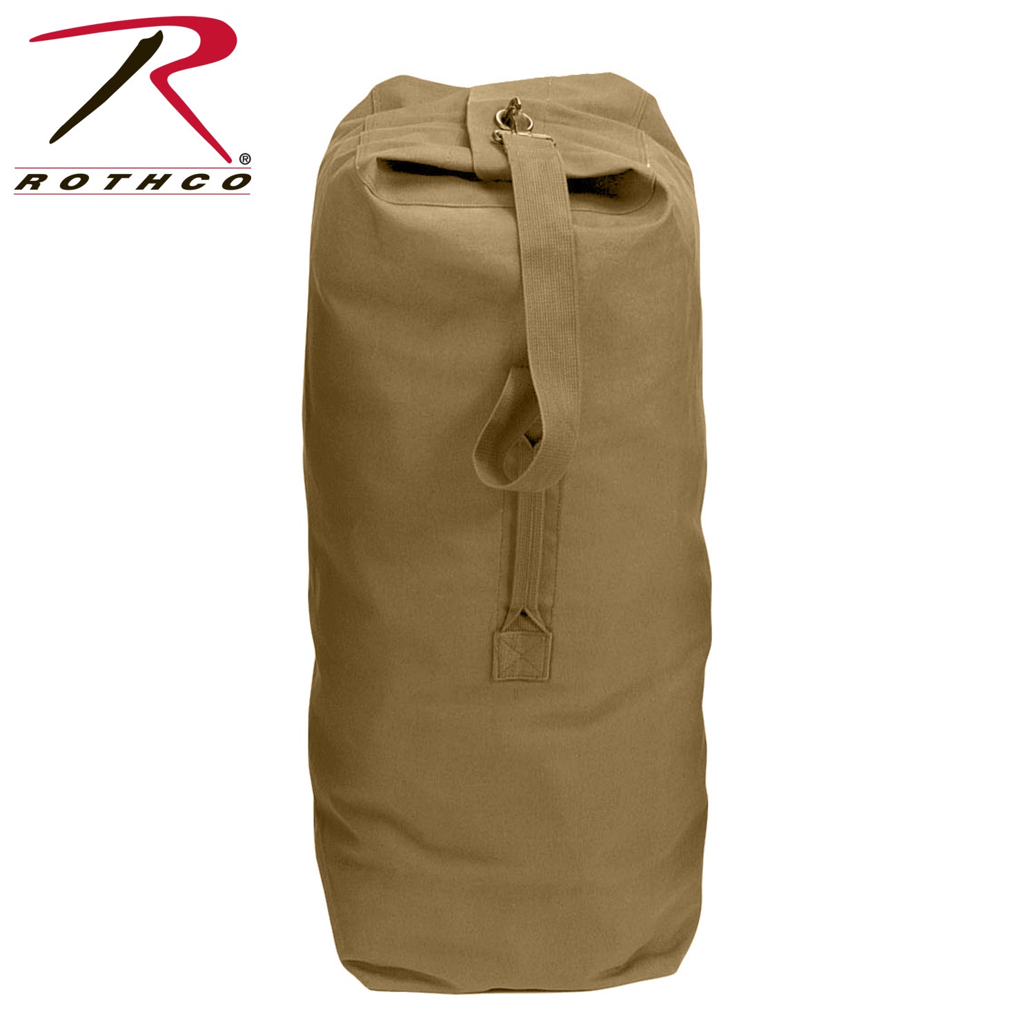 Rothco Heavyweight Top Load Canvas Duffle Bag in Coyote Brown, 30" x 50"