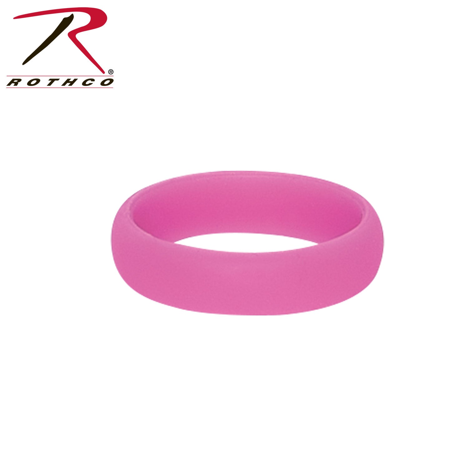 Rothco Pink Silicone Ring - Size 9, Medical Grade Non-Conductive Silicone Wedding Band