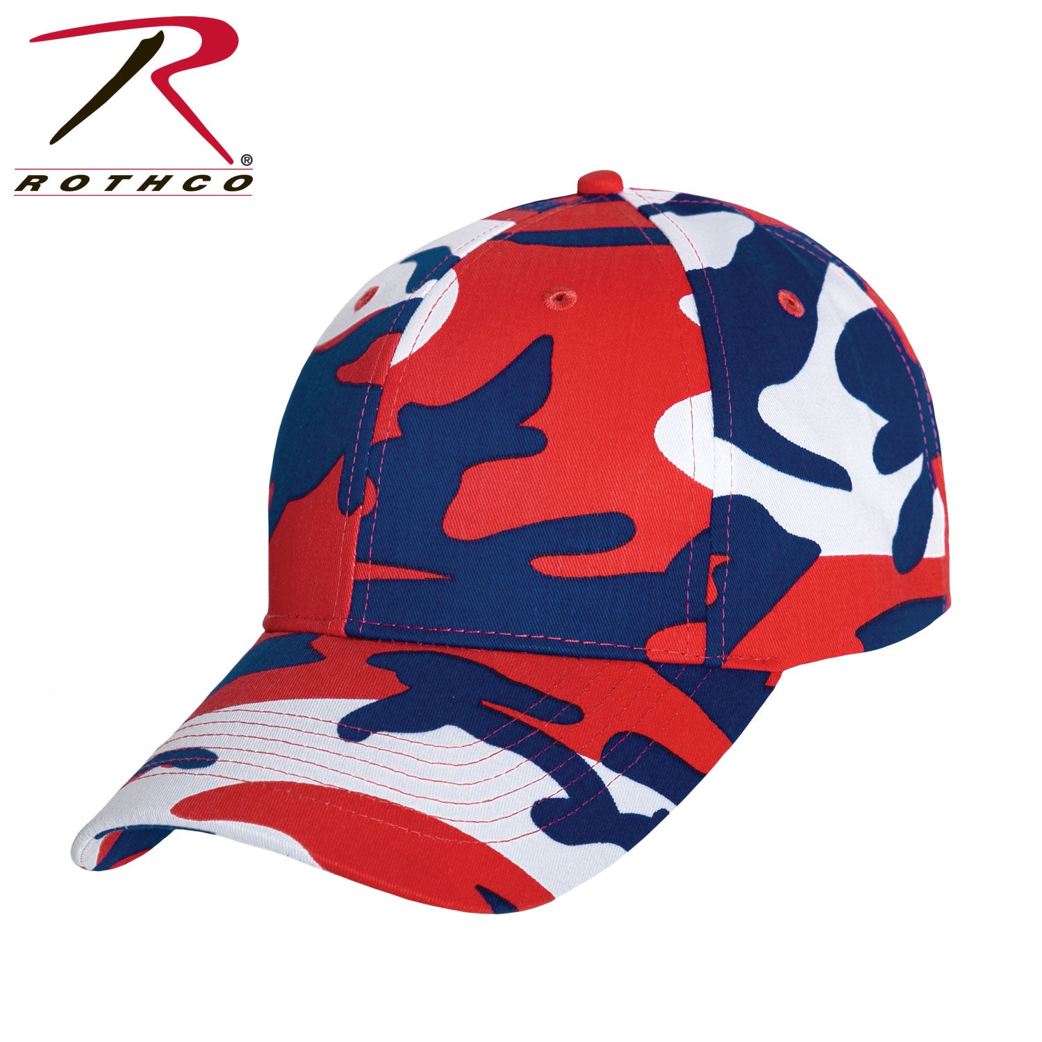 Rothco Supreme Camo Low Profile Cap in Red / White / Blue Camo