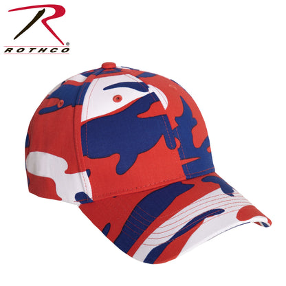 Rothco Supreme Camo Low Profile Cap in Red / White / Blue Camo