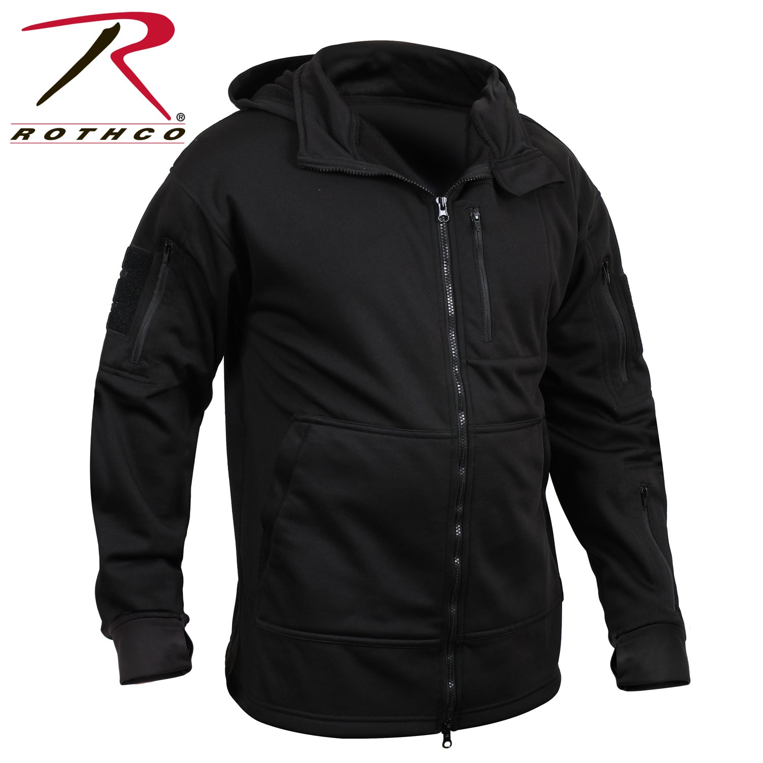 Rothco Tactical Zip Up Hoodie Size M with Multiple Pockets and Rugged Polyester Construction