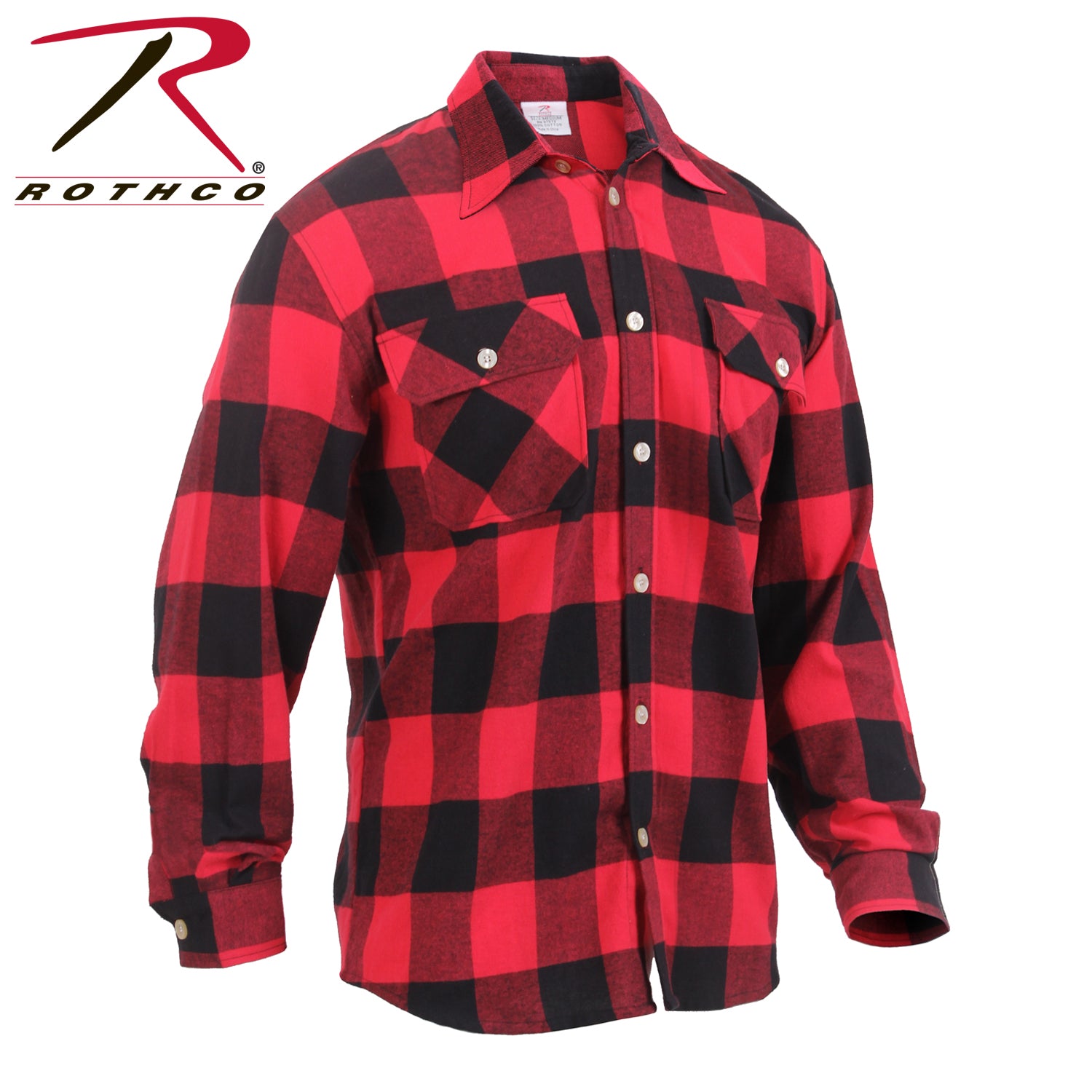 Rothco Lightweight Flannel Shirt Size Small - Comfortable 100% Cotton Casual Wear