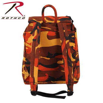 Rothco Canvas Daypack Savage Orange Camo - 34L Outdoor Travel Backpack