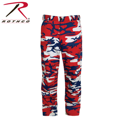 Rothco Color Camo Tactical BDU Pants in Red / White / Blue Camo, Size M