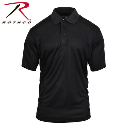 Rothco Moisture Wicking Polo Shirt Black Size S