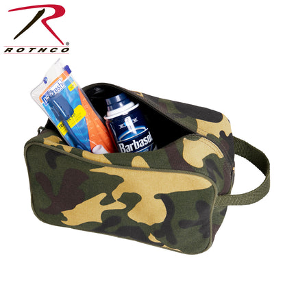 Rothco Canvas Travel Dopp Kit in Woodland Camo, Part Number 2726