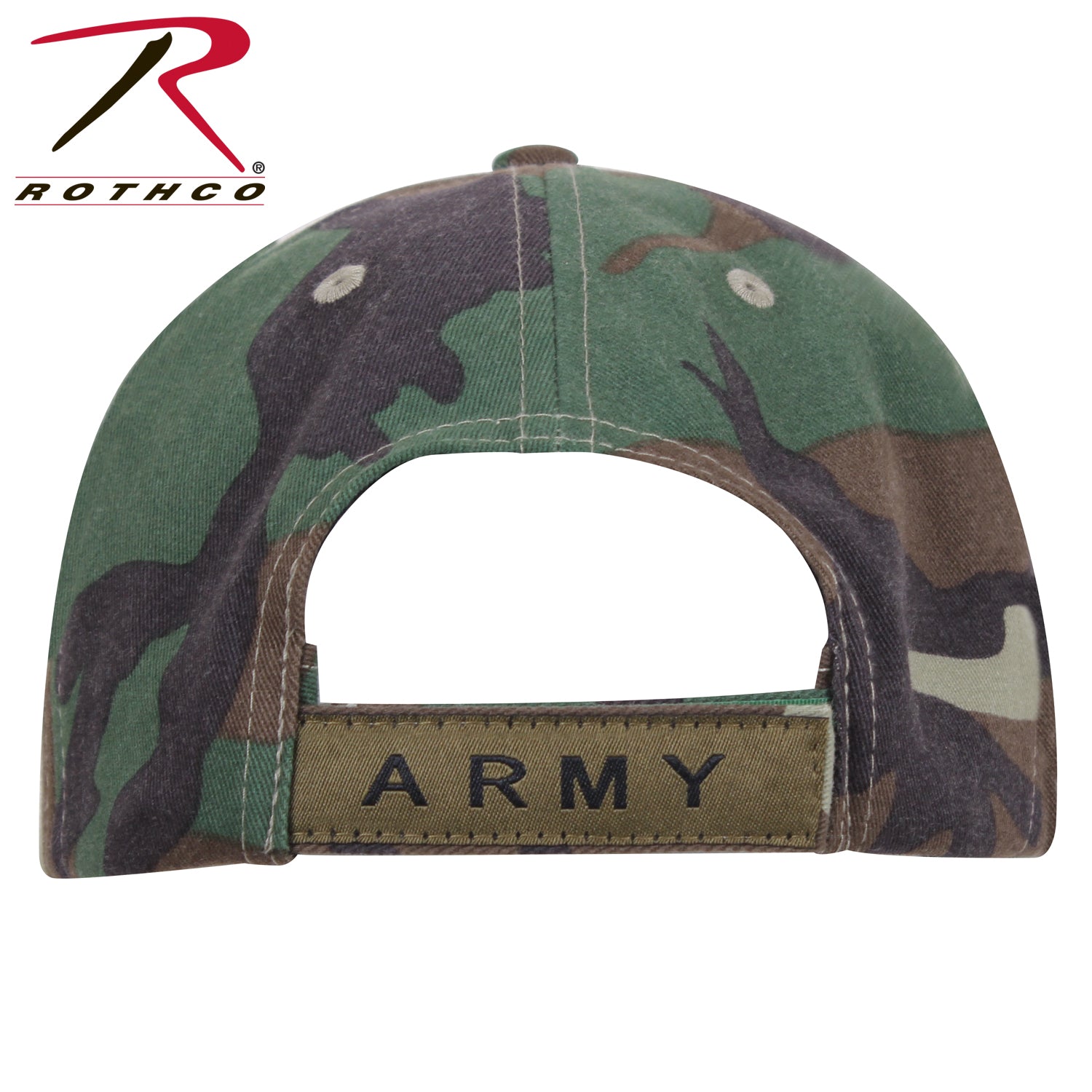 Rothco Deluxe Army Embroidered Low Profile Insignia Cap in Woodland Camo