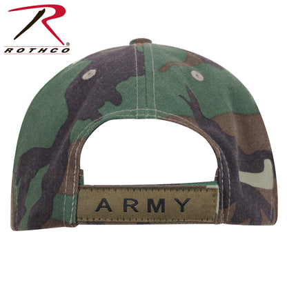 Rothco Deluxe Army Embroidered Low Profile Insignia Cap in Woodland Camo