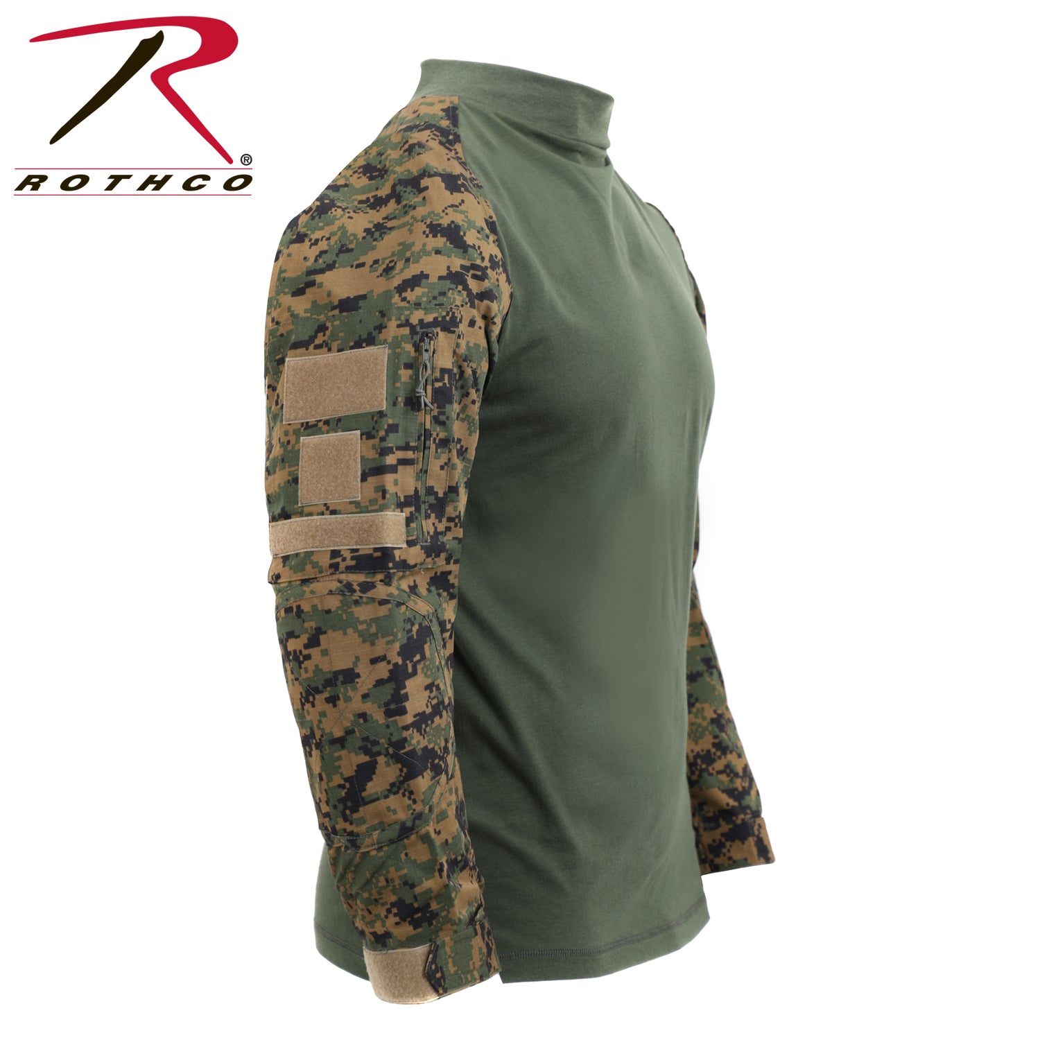 Rothco Tactical Airsoft Combat Shirt Woodland Digital Camo Size S