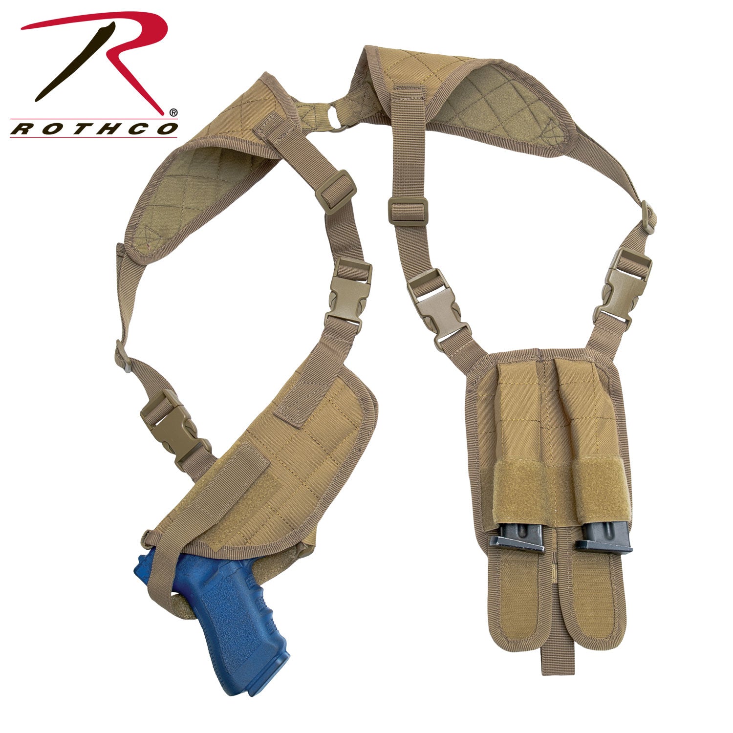 Rothco Ambidextrous Shoulder Holster in Coyote Brown – Durable Law Enforcement Gear