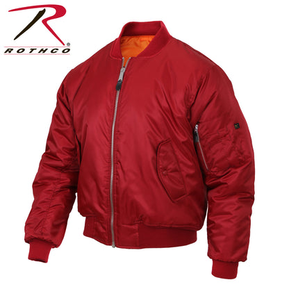 Rothco MA-1 Flight Jacket Red Size 3XL – Classic Military Bomber with Insulation and Utility Pockets