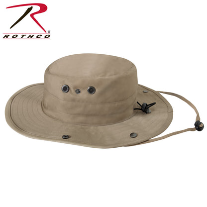 Rothco Adjustable Boonie Hat with Detachable Neck Cover in Khaki – 360° Sun Protection