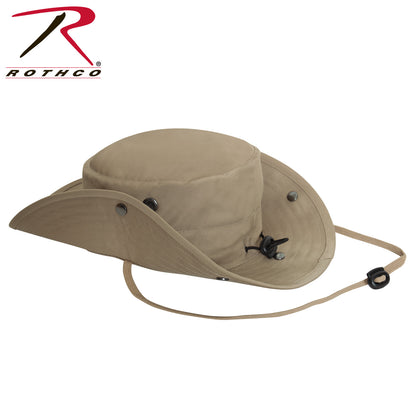 Rothco Adjustable Boonie Hat with Detachable Neck Cover in Khaki – 360° Sun Protection