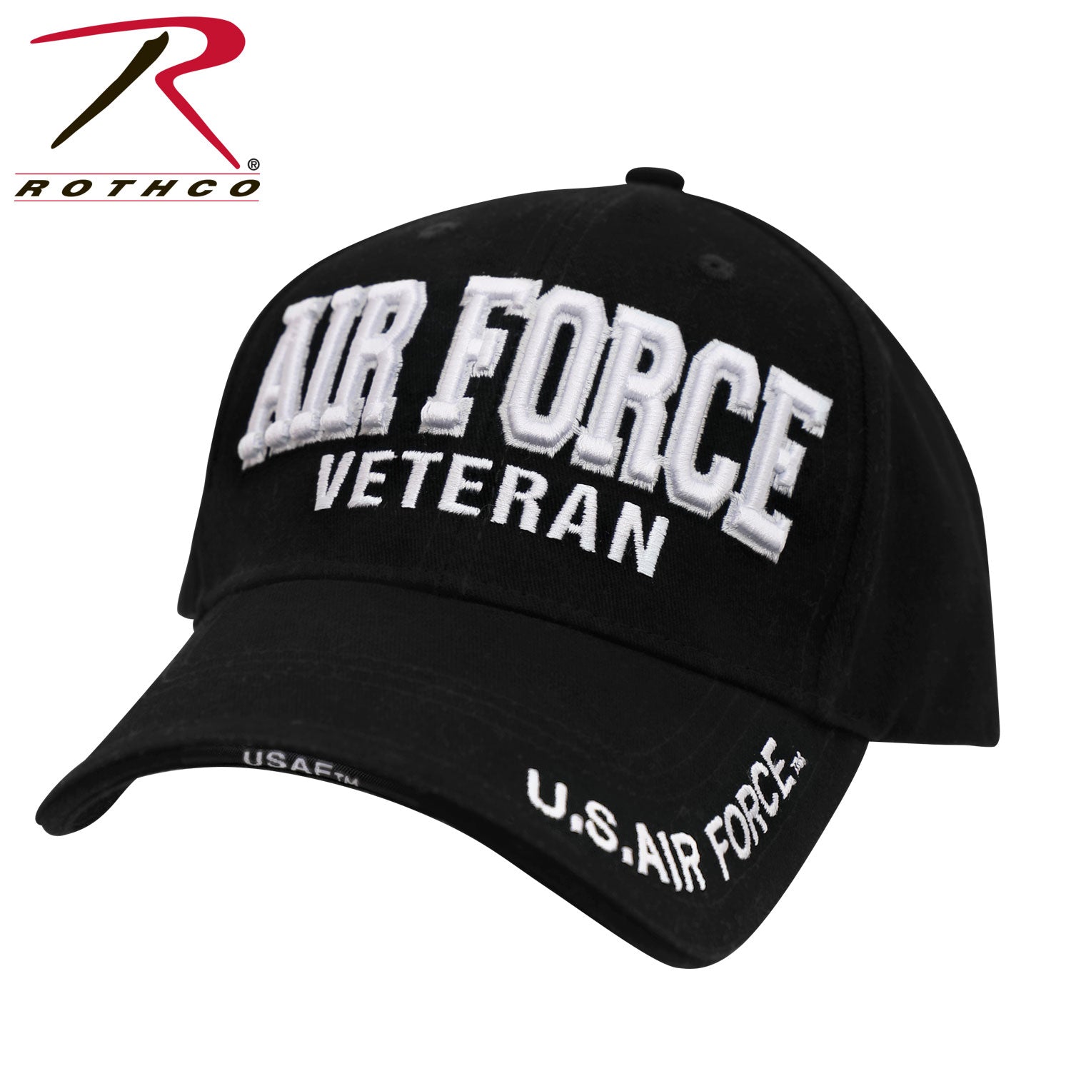 Rothco Deluxe Low Profile Air Force Veteran Cap – Comfortable Military Branch Baseball Hat