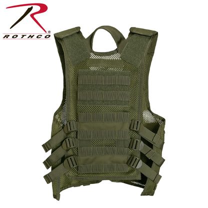Rothco Kid's Tactical Cross Draw Vest Olive Drab – Adjustable Youth Paintball Vest with MOLLE Compatibility